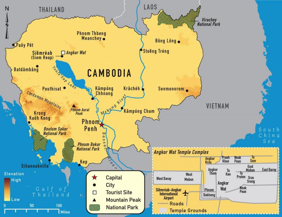 Ангкор карті Камбоджі