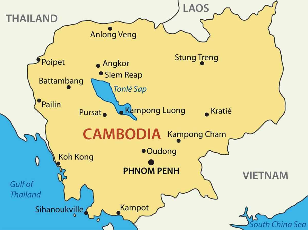 Камбоджа карті міста 