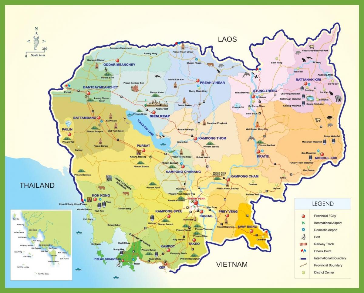 карта Камбоджі