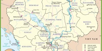 Карта Камбоджа політичні